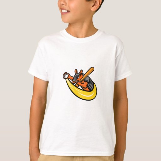 Image of Armadillo Baseball Mascot T-shirt