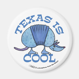 Armadillo Blue-Texas is Cool Magnet