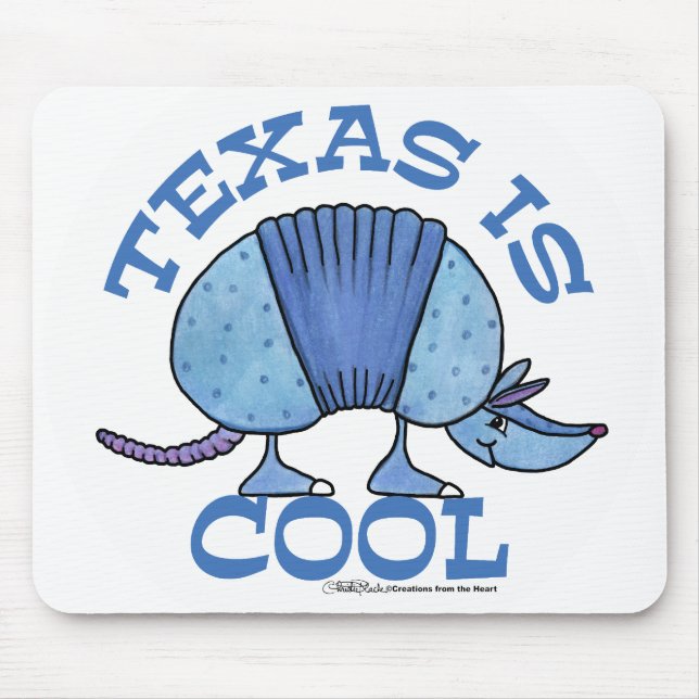 Armadillo Blue-Texas is Cool Mouse Mat (Front)