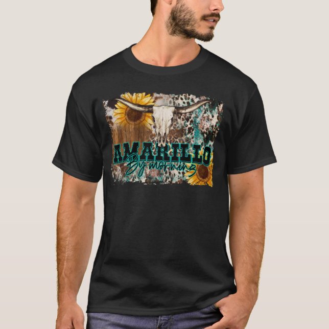 Armadillo By Morning TShirt, Cowhide Bull Skull T-Shirt (Front)