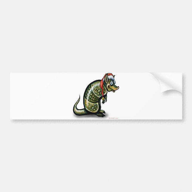 Armadillo Christmas Bumper Sticker (Front)