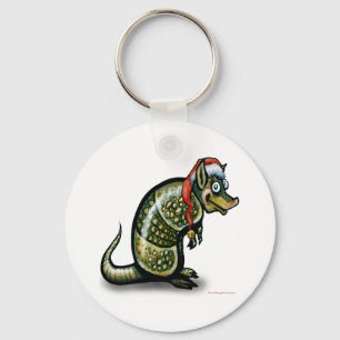 Armadillo Christmas Key Ring