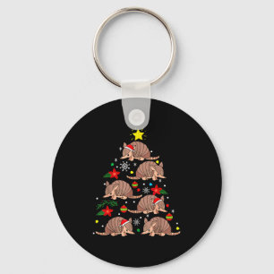 Armadillo Christmas Ornament Tree Funny Zookeeper  Key Ring