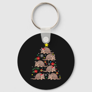 Armadillo Christmas Ornament Tree Funny Zookeeper Key Ring