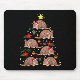 Armadillo Christmas Ornament Tree Funny Zookeeper  Mouse Mat