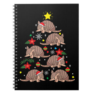 Armadillo Christmas Ornament Tree Funny Zookeeper Notebook