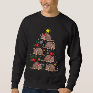 Armadillo Christmas Ornament Tree Funny Zookeeper Sweatshirt