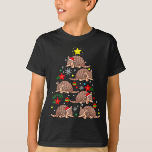 Armadillo Christmas Ornament Tree Funny Zookeeper T-Shirt
