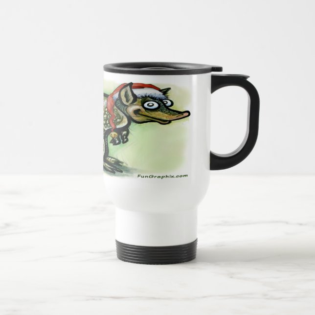 Armadillo Christmas Travel Mug (Right)