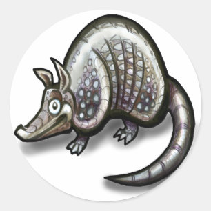 Armadillo Classic Round Sticker