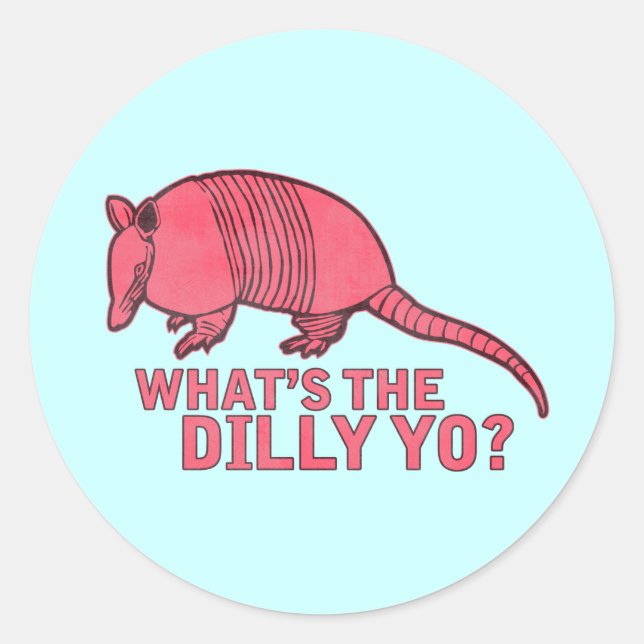 Armadillo Classic Round Sticker (Front)
