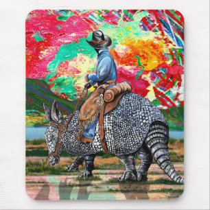 Armadillo Cowboy Mouse Mat