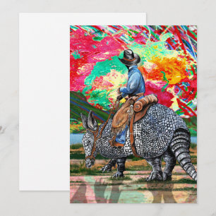 Armadillo Cowboy Thank You Card