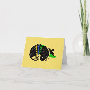  ARMADILLO- Endangered animal graphic - Yellow Card