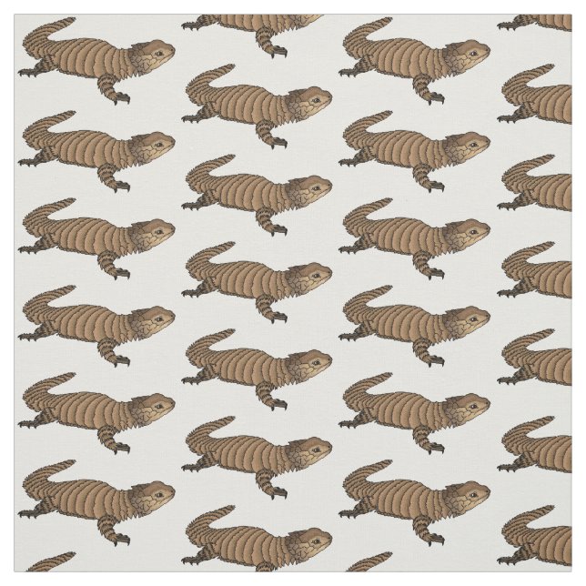 Armadillo girdled lizard cartoon illustration  fabric (Swatch)