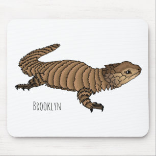 Armadillo girdled lizard cartoon illustration mouse mat
