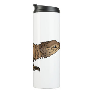 Armadillo girdled lizard cartoon illustration  thermal tumbler