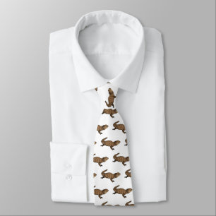 Armadillo girdled lizard cartoon illustration tie