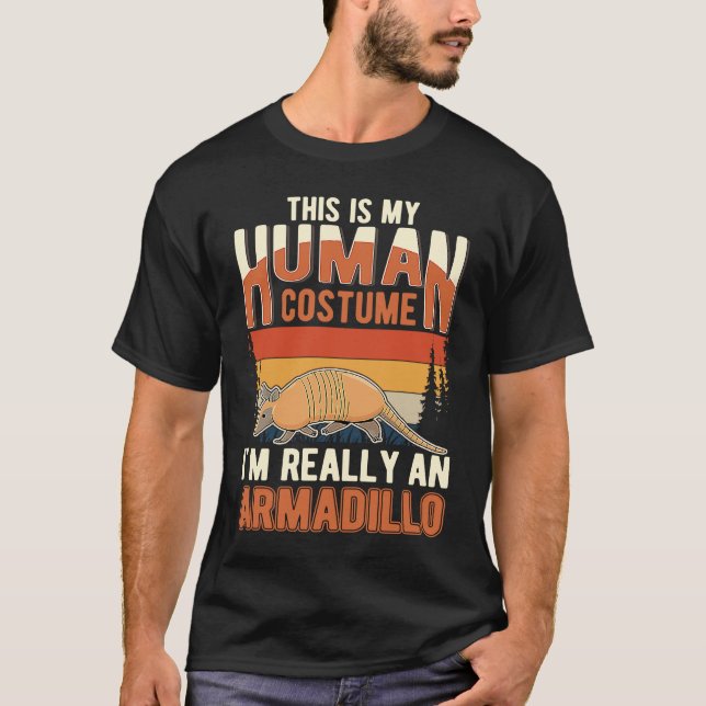 Armadillo Human Costume Halloween Armadillo T-Shirt (Front)
