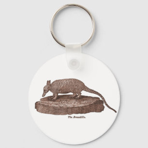 Armadillo Lithograph Key Ring