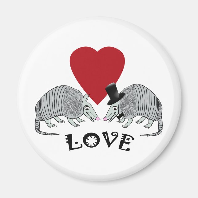Armadillo Love Magnet (Front)
