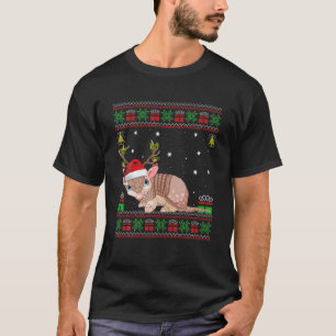 Armadillo Lover Santa Hat Matching Ugly Armadillo T-Shirt
