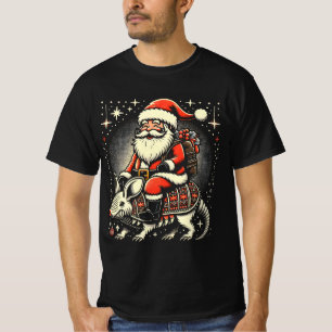 Armadillo Lover Ugly Santa Riding Armadillo T-Shirt