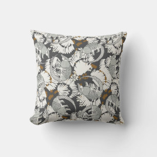armadillo monochrome charcoal grey cream southwest cushion