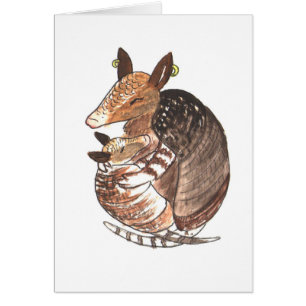 Armadillo Mother with her Baby