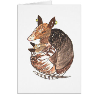 Armadillo Mother with her Baby