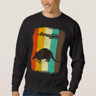 Armadillo Retro 70s Vintage Animal Art Sweatshirt