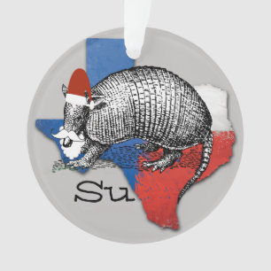 Armadillo Santa Ornament