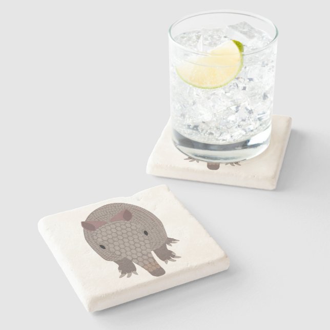 Armadillo Stone Coaster (Side)