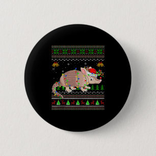 Armadillo Ugly Christmas Sweaters Holiday Santa Cu 6 Cm Round Badge