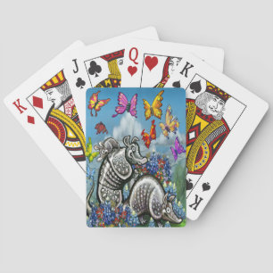 Armadillos Bluebonnets Butterflies Wildflowers Playing Cards