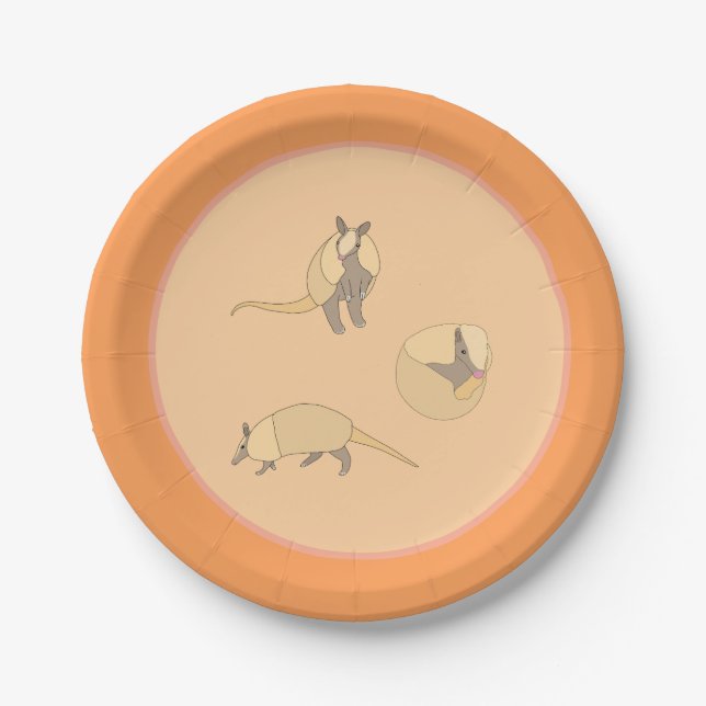 Armadillos  paper plate (Front)