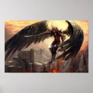 Armageddon Angel on Field of Battle Poster