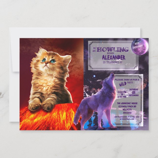 Armageddon cat invitation (Front)