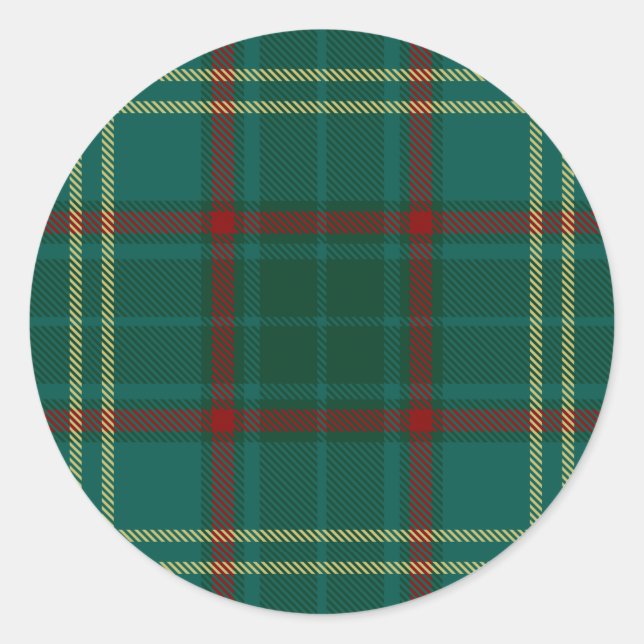 Armagh County Irish Tartan Classic Round Sticker (Front)