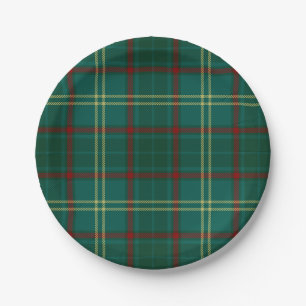 Armagh County Irish Tartan Paper Plate