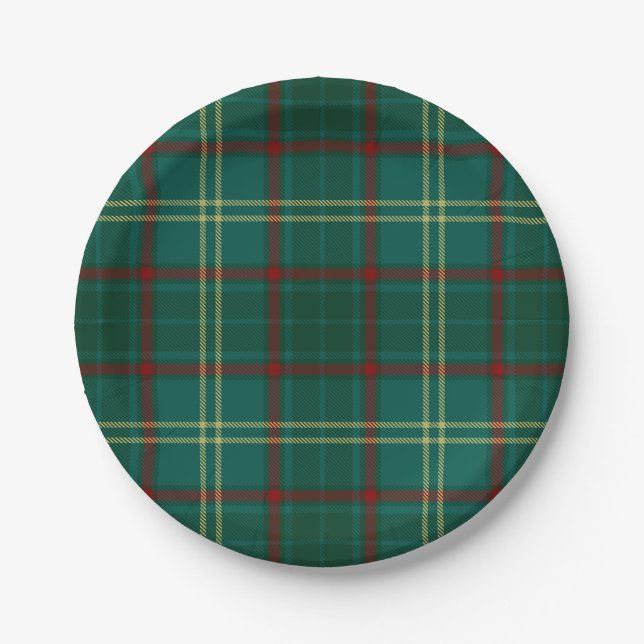 Armagh County Irish Tartan Paper Plate (Front)