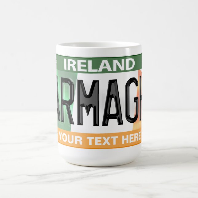 Armagh Ireland Custom License Plate Coffee Mug (Center)
