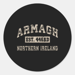 Armagh Northern Ireland Uk Est Year Athletic Distr Classic Round Sticker