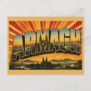 Armagh Northern Ireland Vintage Travel Art Postcard
