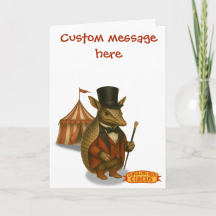 Armand, armadillo ringmaster card