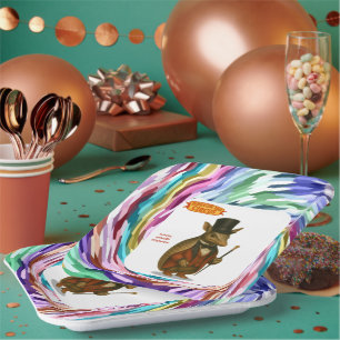 Armand, armadillo ringmaster paper plate
