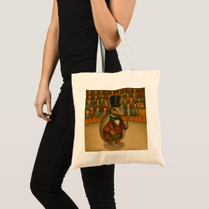 Armand, armadillo ringmaster tote bag