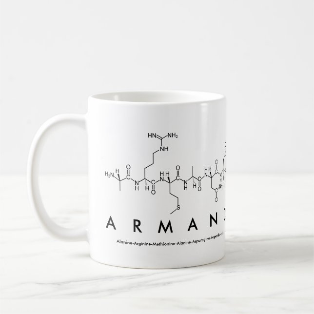 Armand peptide name mug (Left)