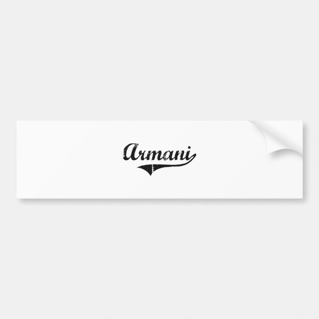 Armani Classic Style Name Bumper Sticker (Front)