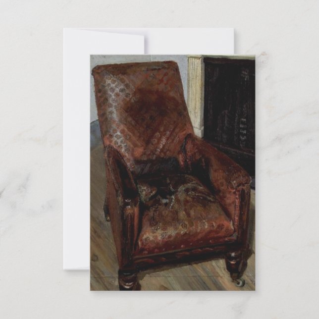 Armchair by the Fireplace (by Lucian Freud) Card (Front)